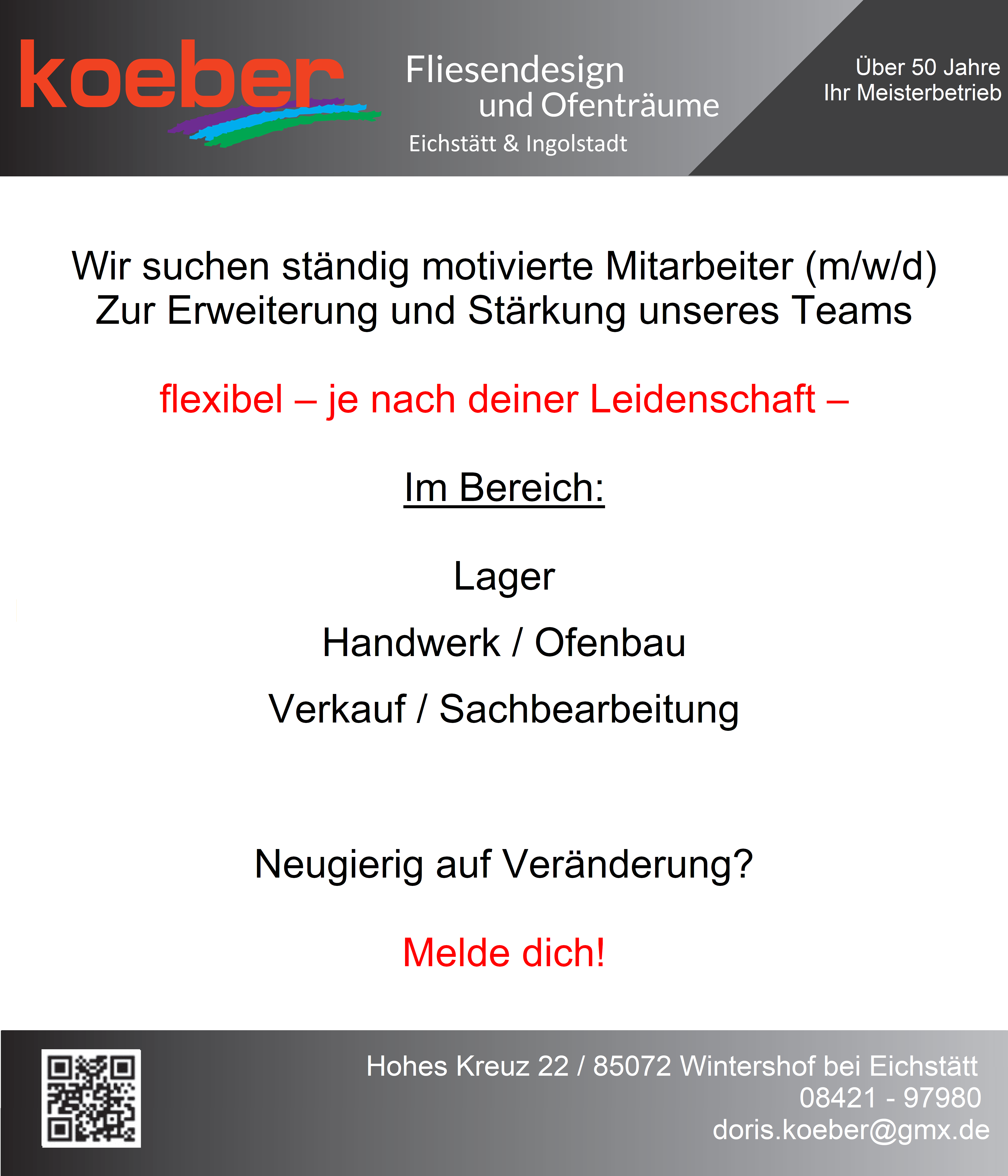 Neue Stellenanzeige